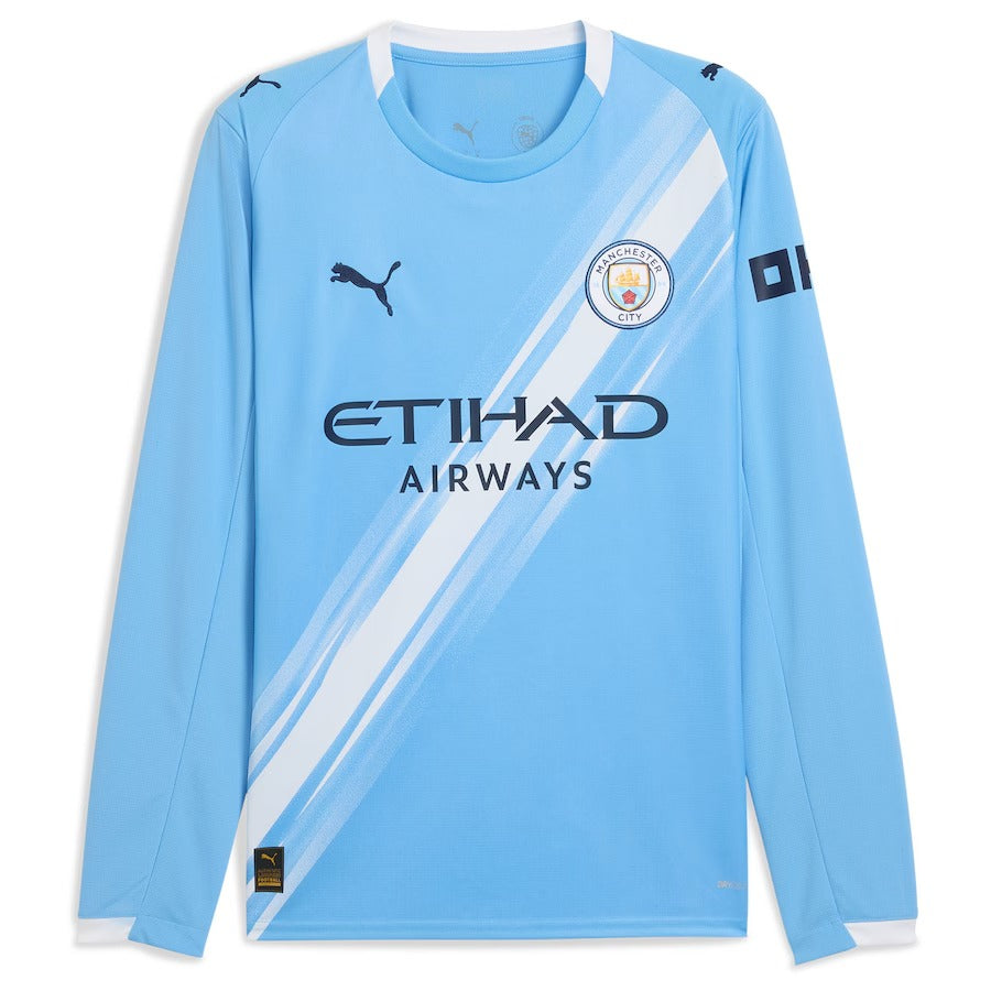 MAILLOT MANCHESTER CITY DOMICILE MANCHES LONGUES 2025/2026