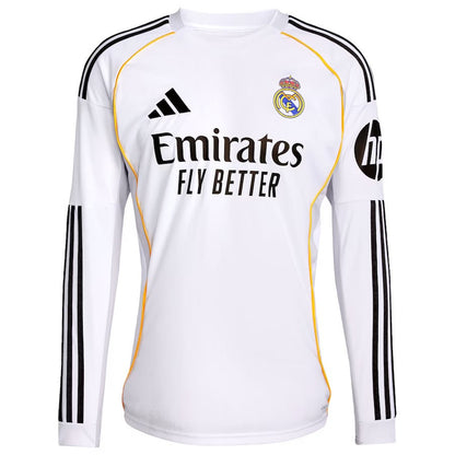MAILLOT REAL MADRID DOMICILE MANCHES LONGUES 2025/2026