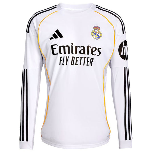 MAILLOT REAL MADRID DOMICILE MANCHES LONGUES 2025/2026