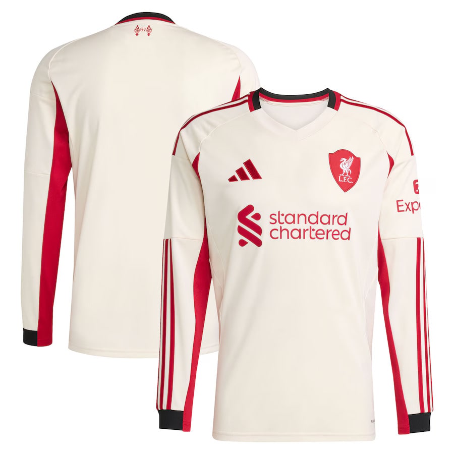 Maillot Liverpool Manches Longues Homme Exterieur 2025 2026